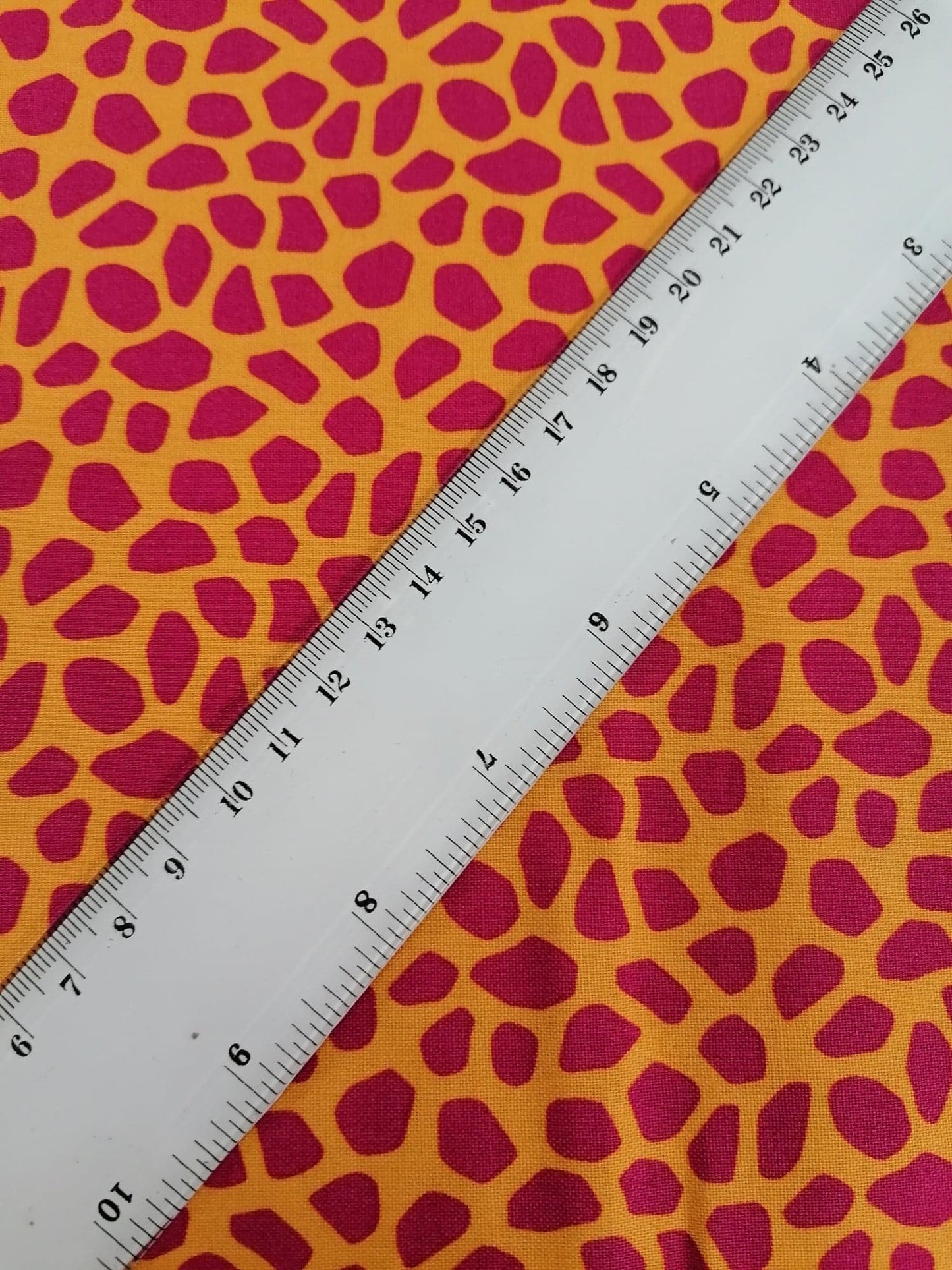 100% Cotton - Crafting & Quilting - Pink/Orange - 44" Wide - Sold By The Metre