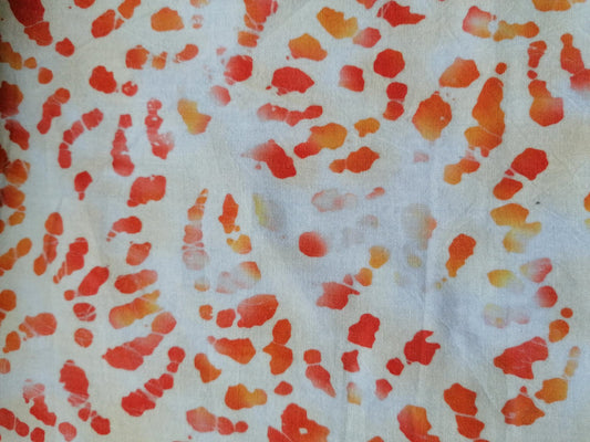 100% Cotton - Crafting & Quilting - Cream/Orange/Amber - 44" Wide - Sold By the Metre