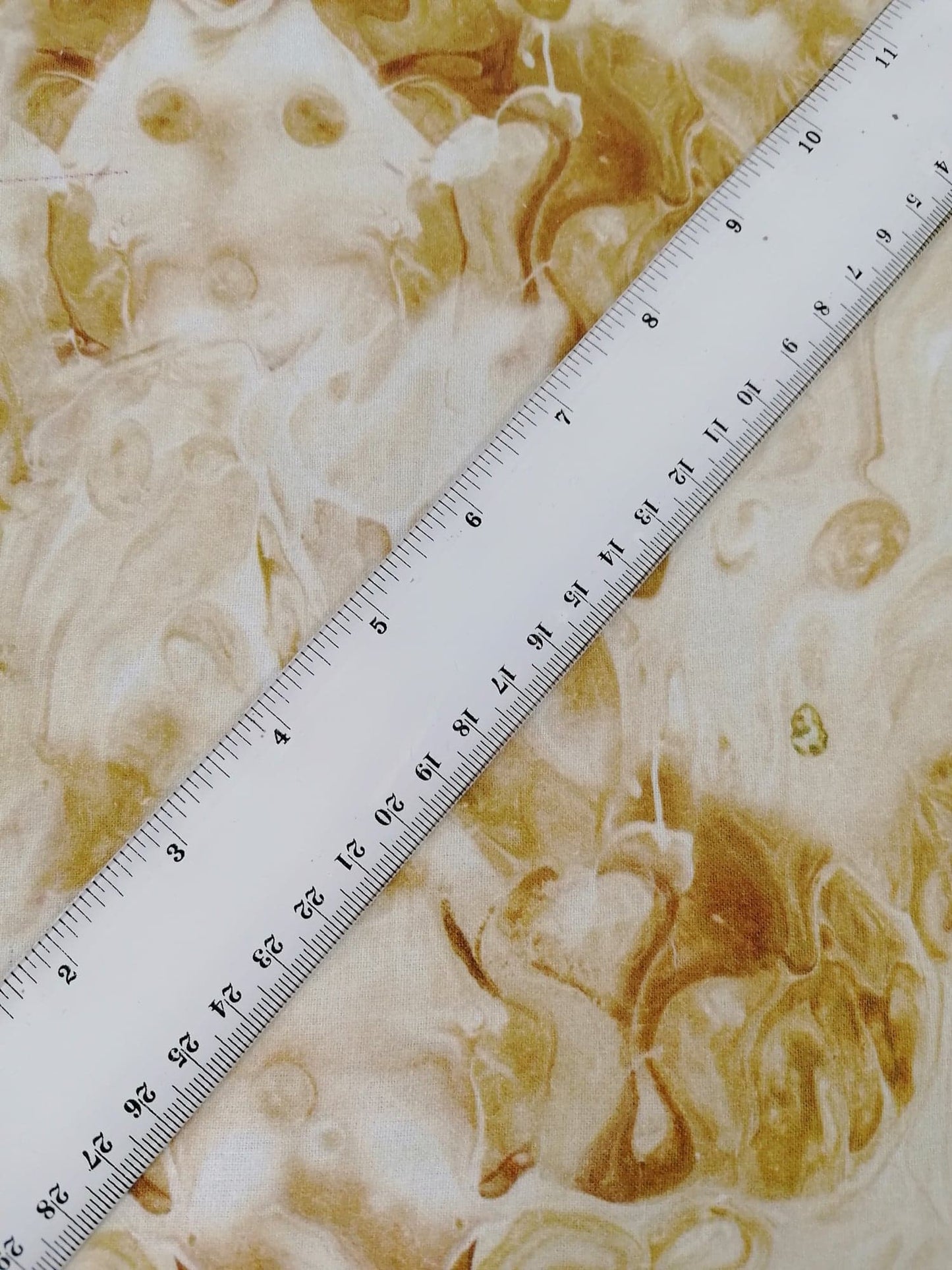 100% Cotton - Crafting & Quilting - Mustard/White - 44" Wide - Sold By the Metre