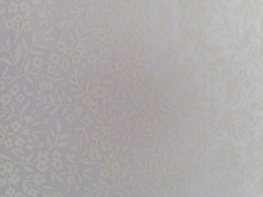 100% Cotton - Crafting & Quilting -  Des 103 - Cream on White - 44" Wide - Sold By the Metre