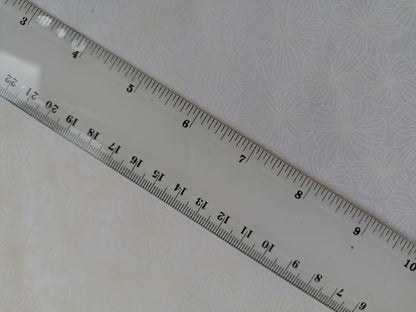 100% Cotton - Crafting & Quilting -  Des 109 - Cream on White - 44" Wide - Sold By the Metre