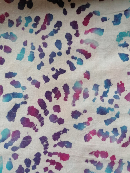 100% Cotton - Crafting & Quilting - White/Pink/Purple/Blue - 44" Wide - Sold By the Metre