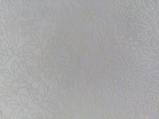 100% Cotton - Crafting & Quilting -  Des 113 - Cream on White - 44" Wide - Sold By the Metre