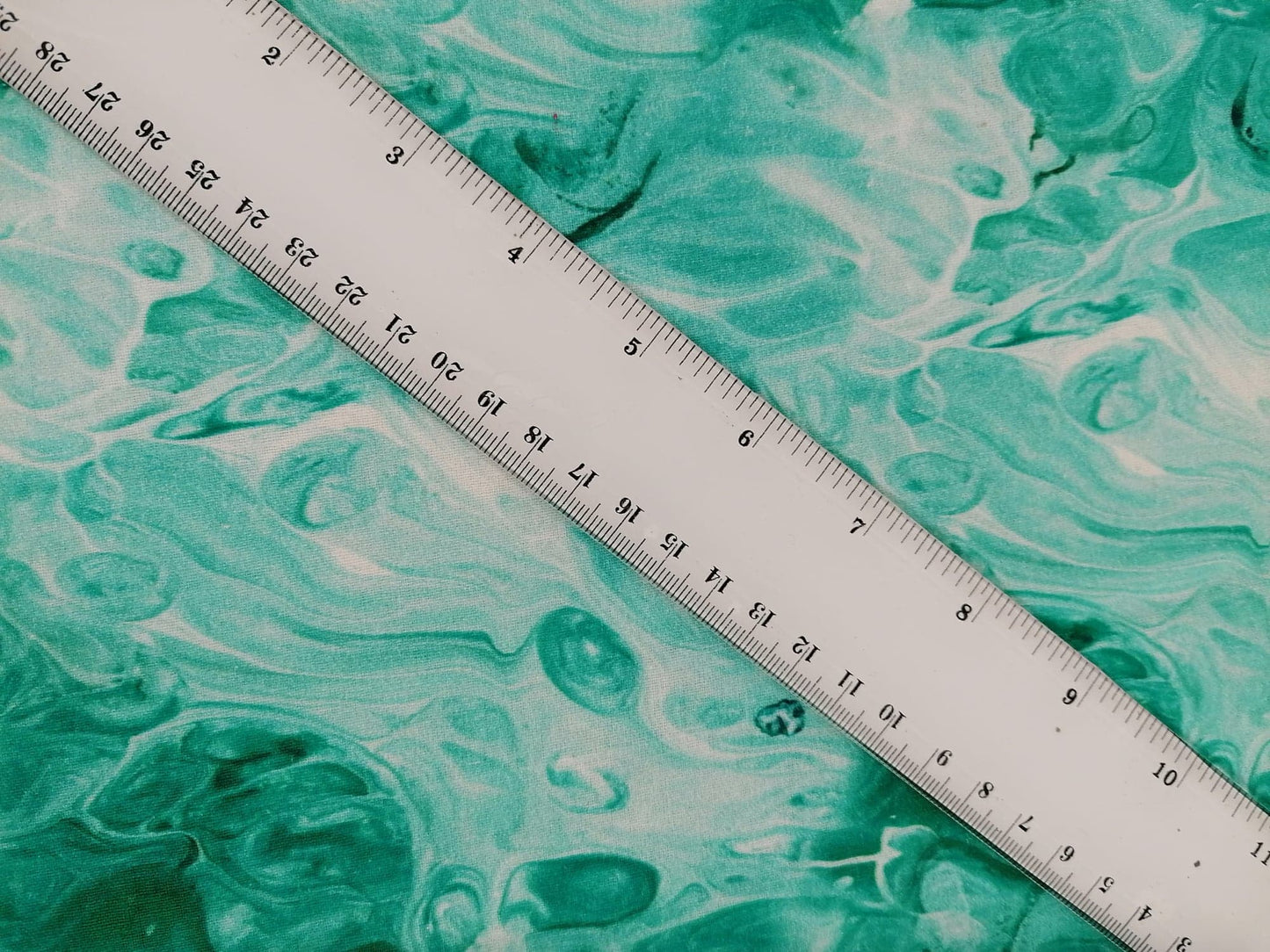 100% Cotton - Crafting & Quilting - Turquoise/White - 44" Wide - Sold By the Metre