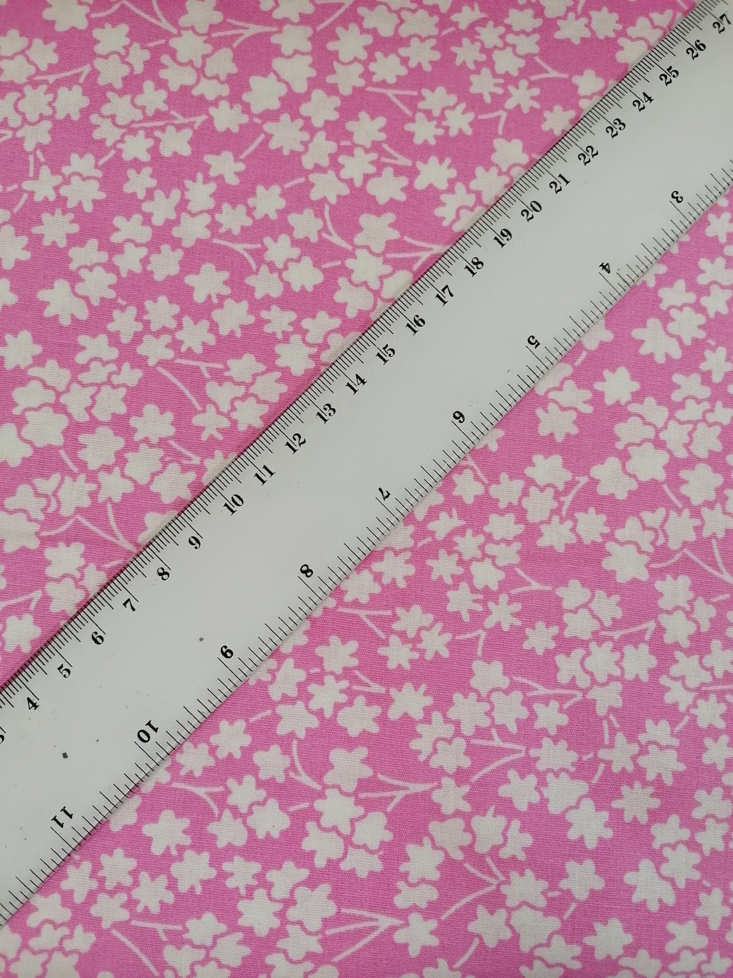 100% Cotton - Crafting & Quilting - Floral - Pink/White - 44" Wide - Sold By the Metre