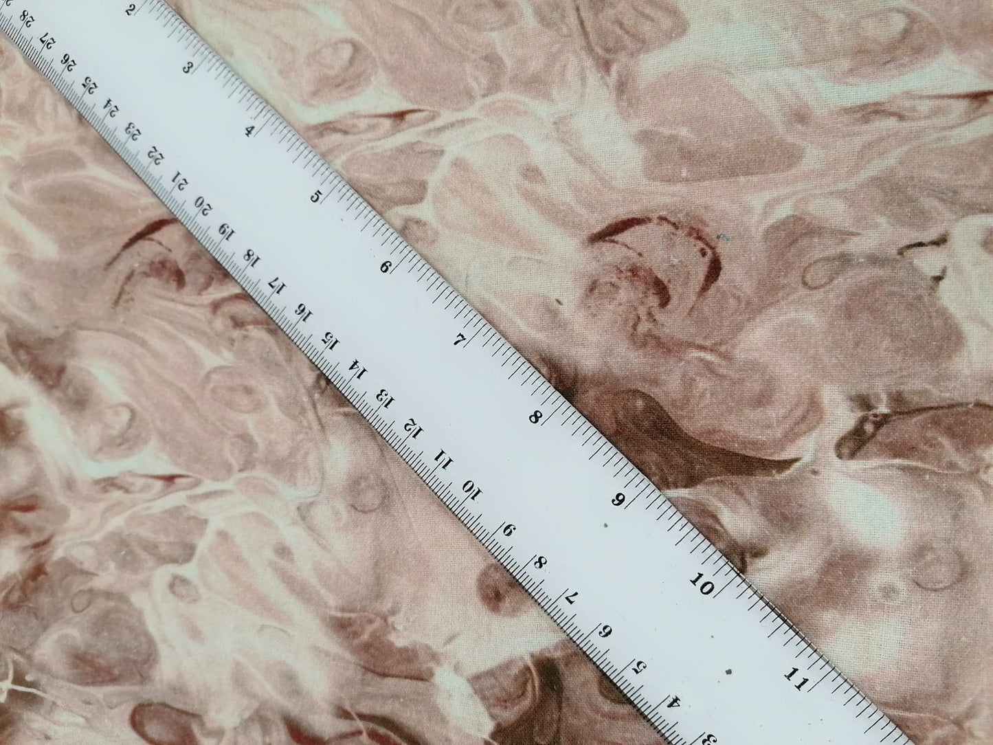 100% Cotton - Crafting & Quilting - Pink/Brown/Cream - 44" Wide - Sold By the Metre