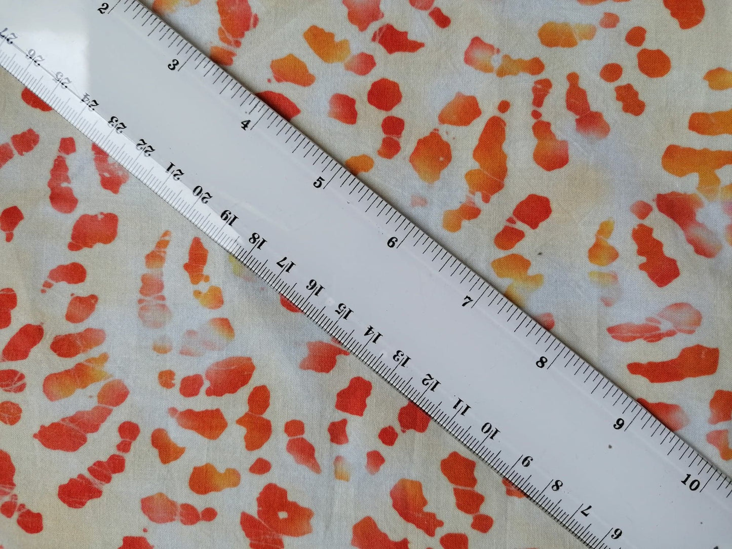 100% Cotton - Crafting & Quilting - Cream/Orange/Amber - 44" Wide - Sold By the Metre