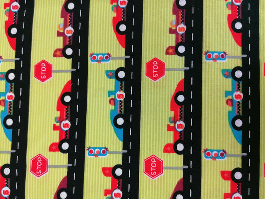 100% Cotton - Crafting & Quilting - Racing Cars - Green/Red/Blue/Black - 44" Wide - Sold By the Metre