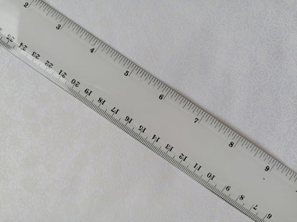 100% Cotton - Crafting & Quilting -  Des 107 - Cream on White - 44" Wide - Sold By the Metre