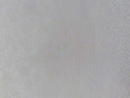 100% Cotton - Crafting & Quilting -  Des 107 - Cream on White - 44" Wide - Sold By the Metre