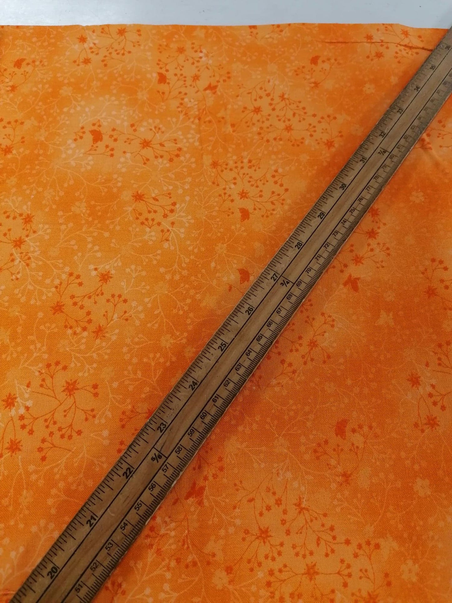 100% Cotton - Crafting & Quilting - Orange - 44" Wide - Sold By The Metre