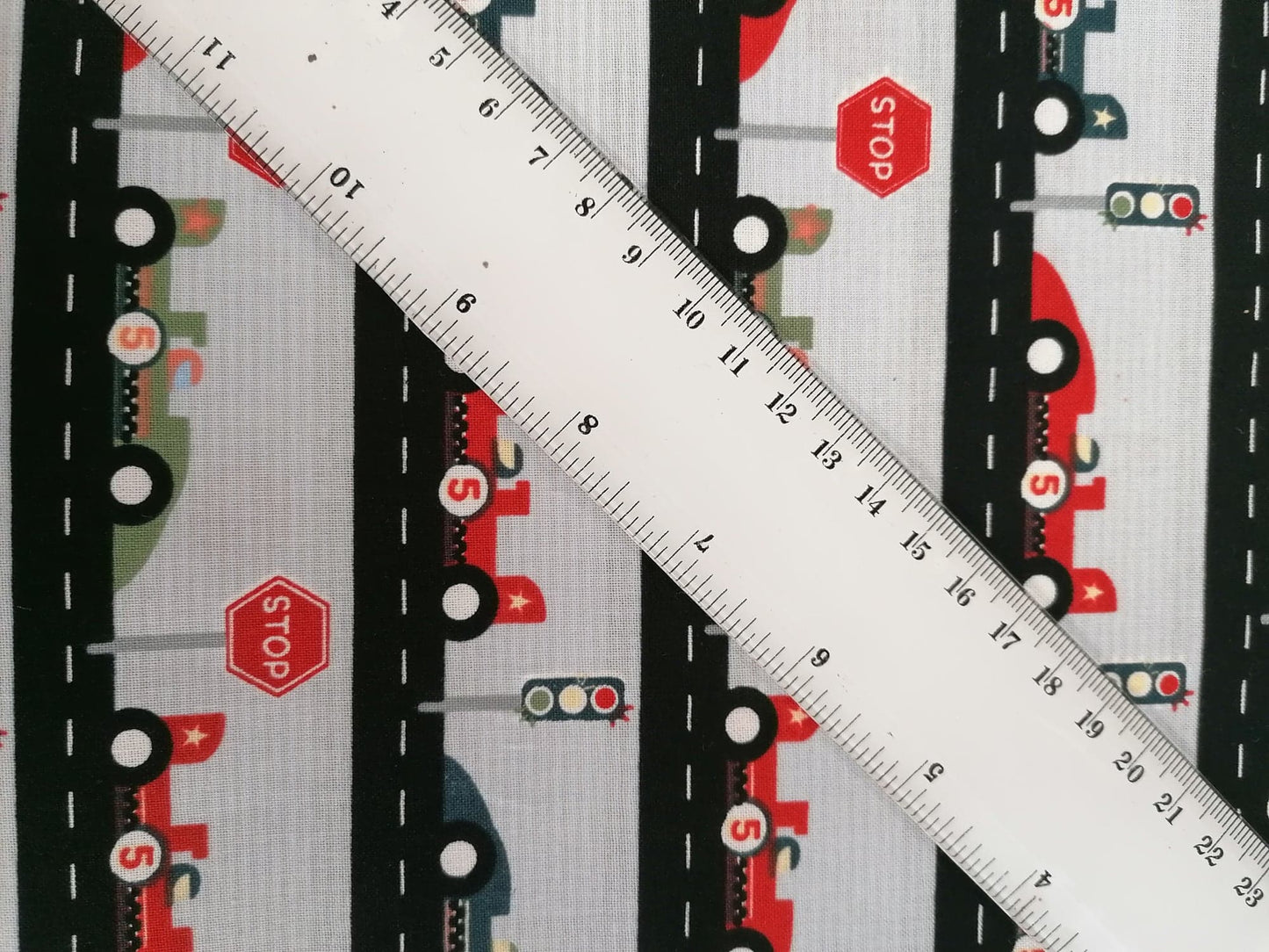 100% Cotton - Crafting & Quilting - Racing Cars - Grey/Red/Green/Black - 44" Wide - Sold By the Metre