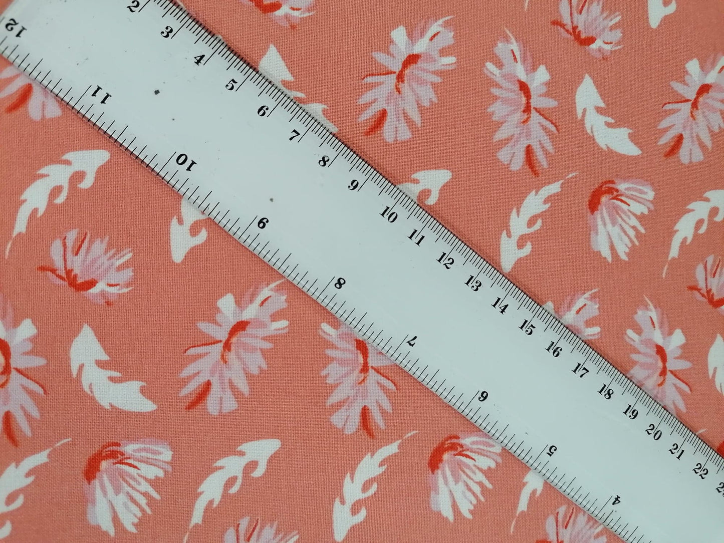 100% Cotton - Crafting & Quilting - Peach/Pink/White - 44" Wide - Sold By the Metre