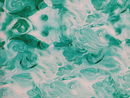 100% Cotton - Crafting & Quilting - Turquoise/White - 44" Wide - Sold By the Metre