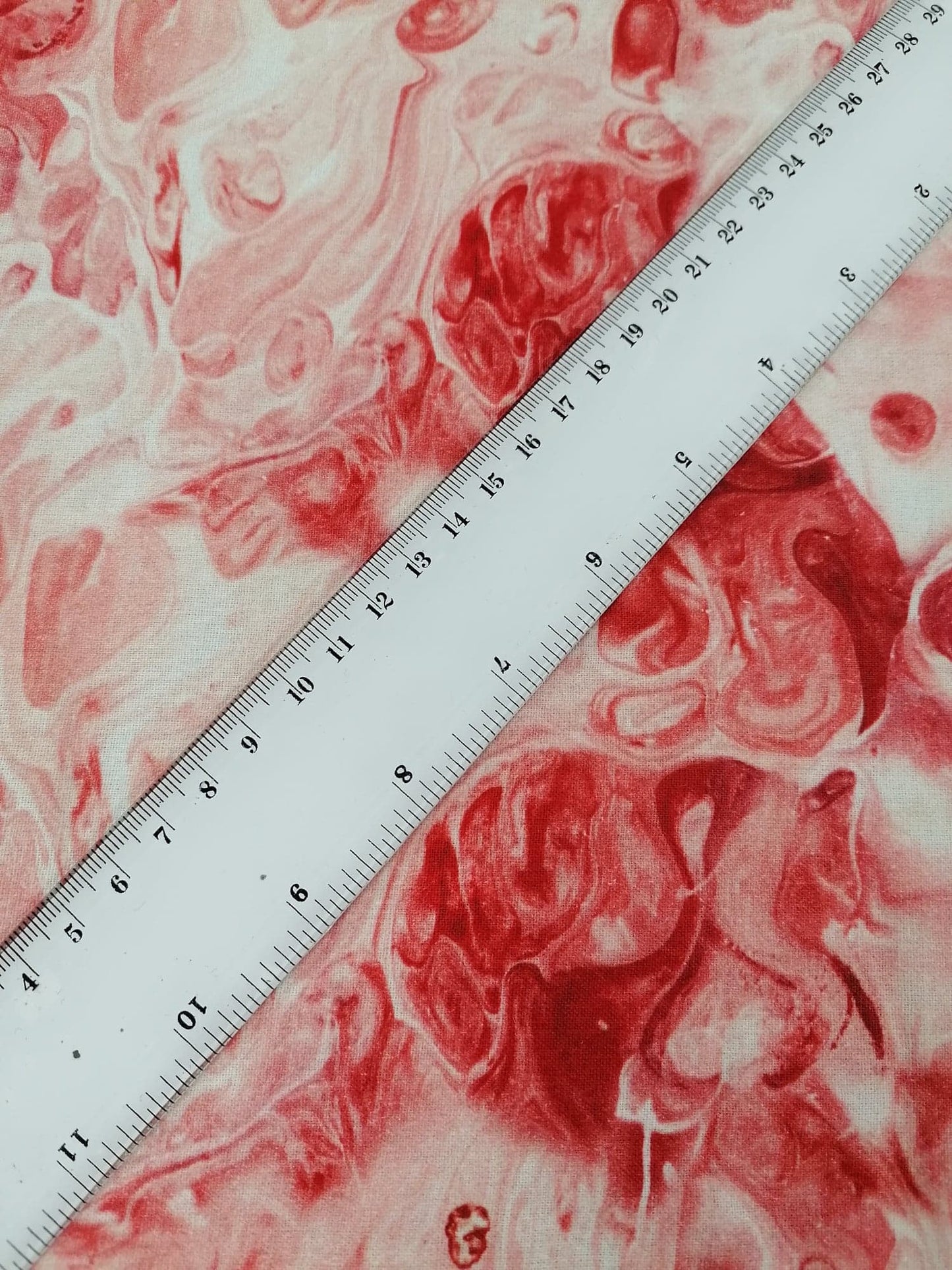 100% Cotton - Crafting & Quilting - Red/Cream - 44" Wide - Sold By the Metre