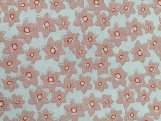 100% Cotton - Crafting & Quilting - Peach/White - 44" Wide - Sold By the Metre