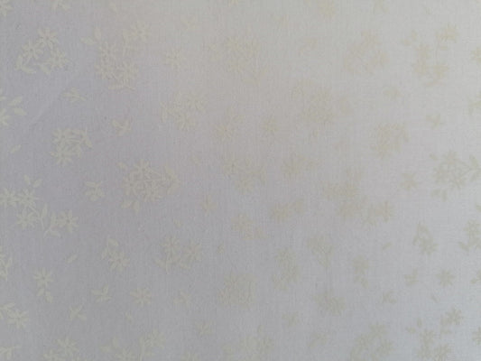 100% Cotton - Crafting & Quilting -  Des 112 - Cream on White - 44" Wide - Sold By the Metre