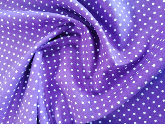 Cotton Poplin - Spot - Purple - 42" Wide - Sold By the Metre