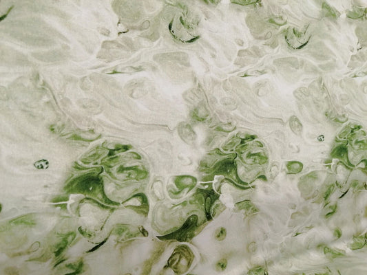 100% Cotton - Crafting & Quilting - Green/Cream - 44" Wide - Sold By the Metre