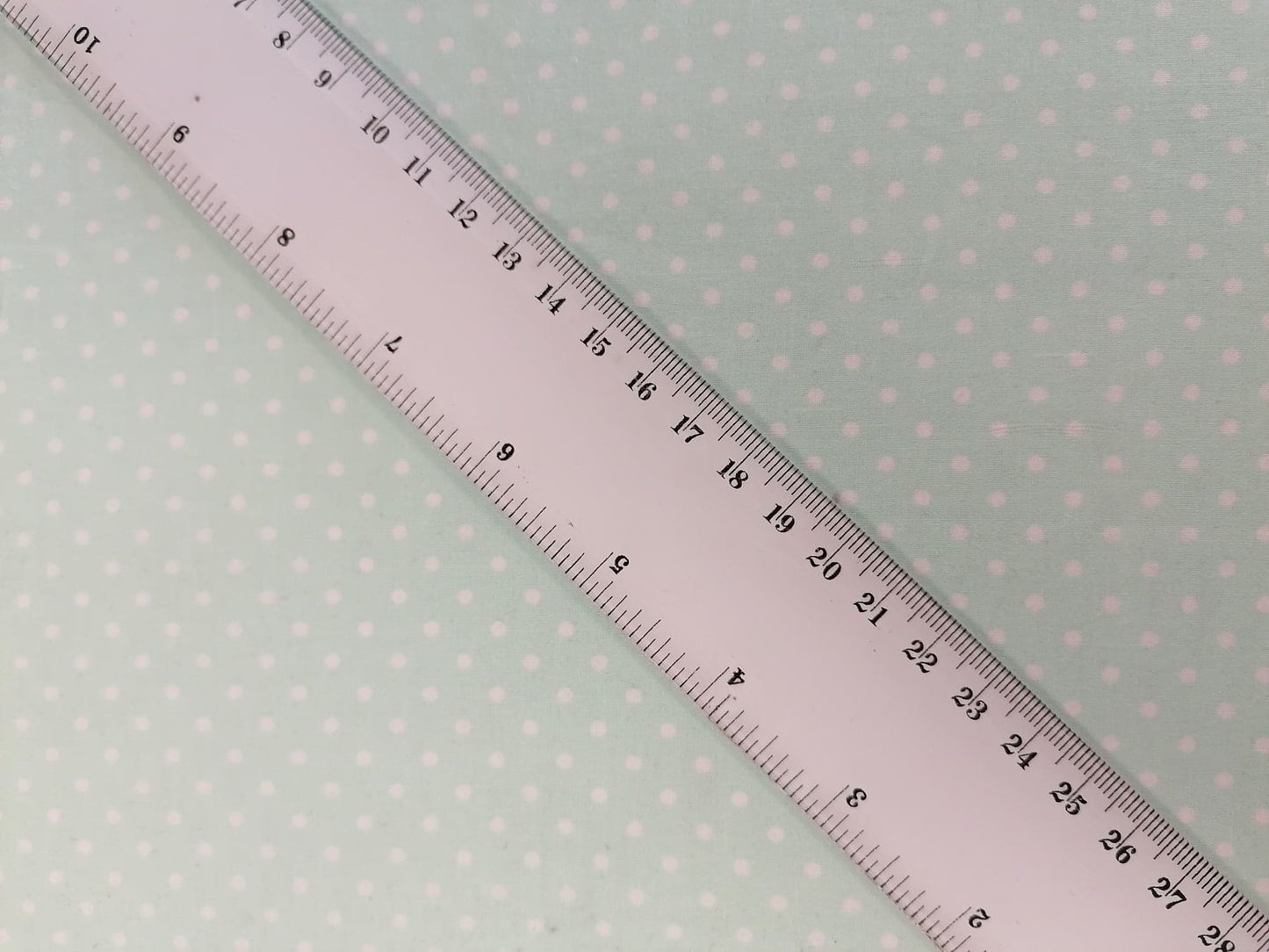 Cotton Poplin - Spot - Mint Green - 42" Wide - Sold By the Metre