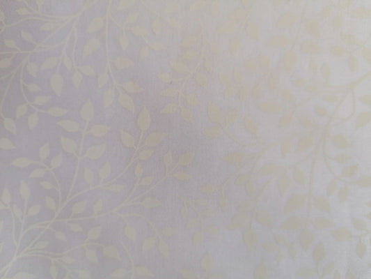 100% Cotton - Crafting & Quilting -  Des 111 - Cream on White - 44" Wide - Sold By the Metre
