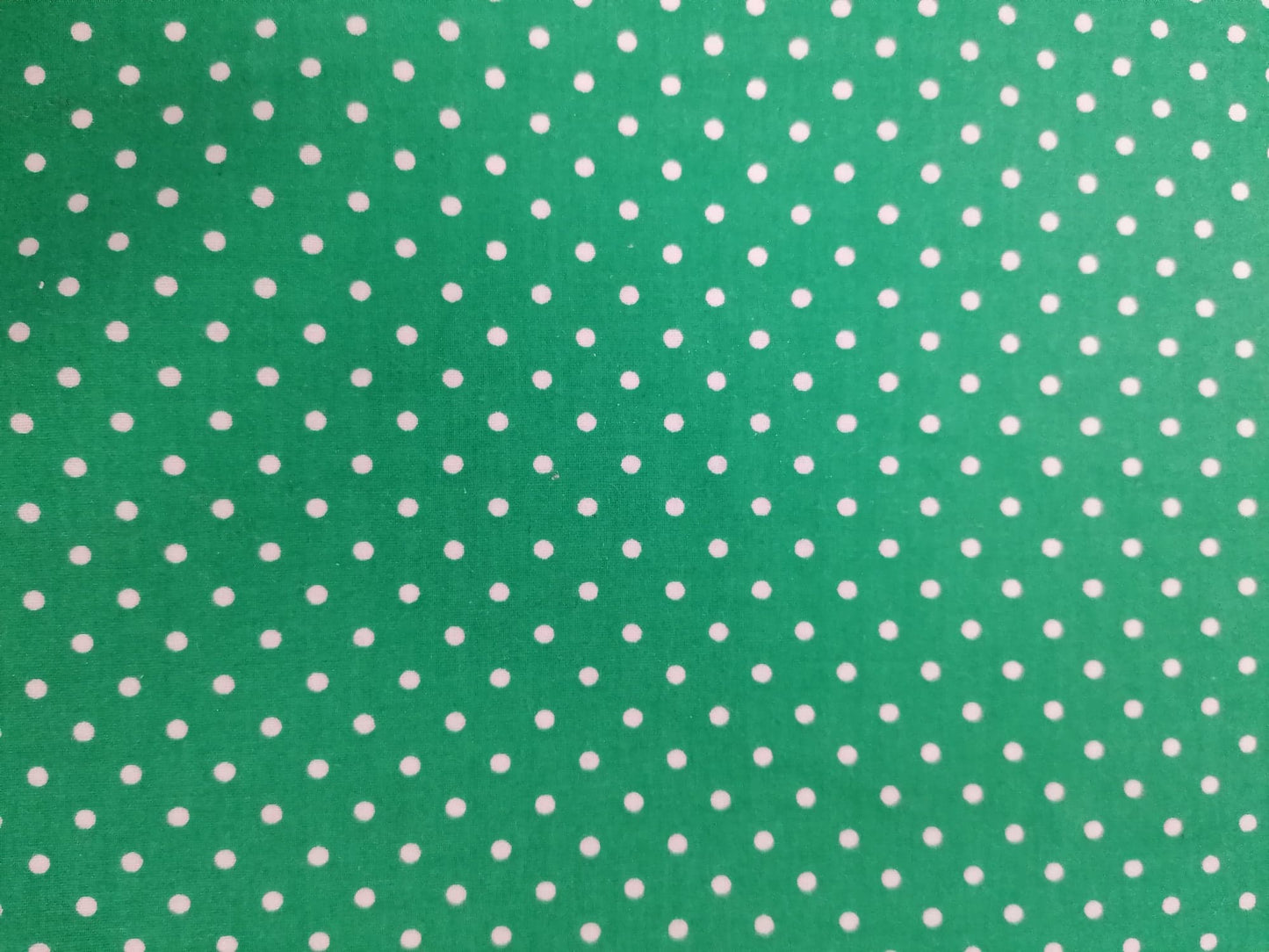 Cotton Poplin - Spot - Green - 42" Wide - Sold By the Metre