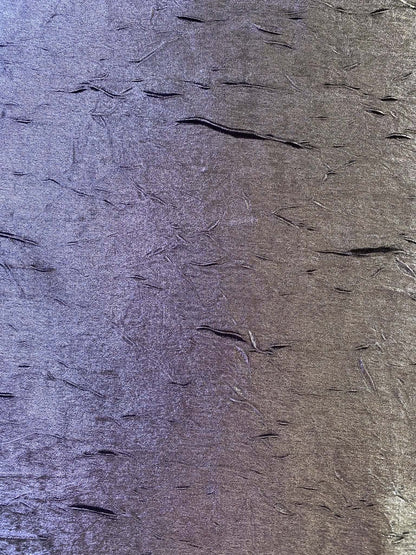 Mercury Silver and Black Metallic Polyester Fabric - 56" Wide, No Stretch