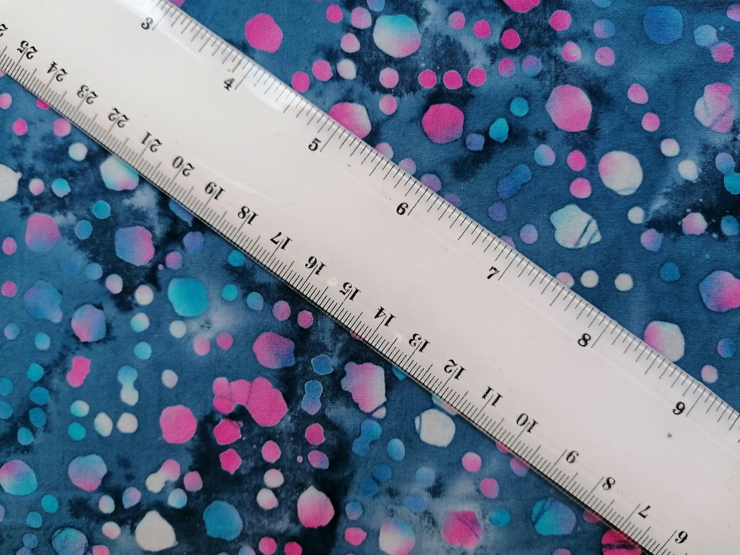 100% Cotton - Crafting & Quilting - Blue/Pink - 44" Wide - Sold By the Metre