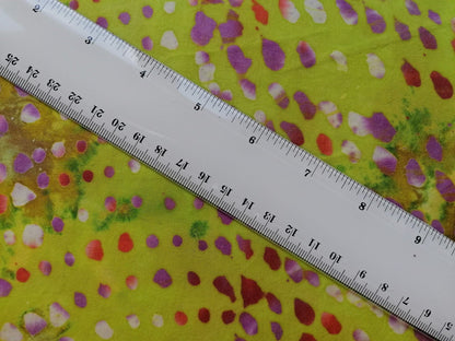 100% Cotton - Crafting & Quilting - Yellow/Purple/Brown - 44" Wide - Sold By the Metre