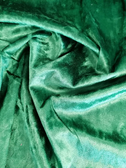 Poly Lycra Velvet - Green - 54" Wide - Sold By the Metre