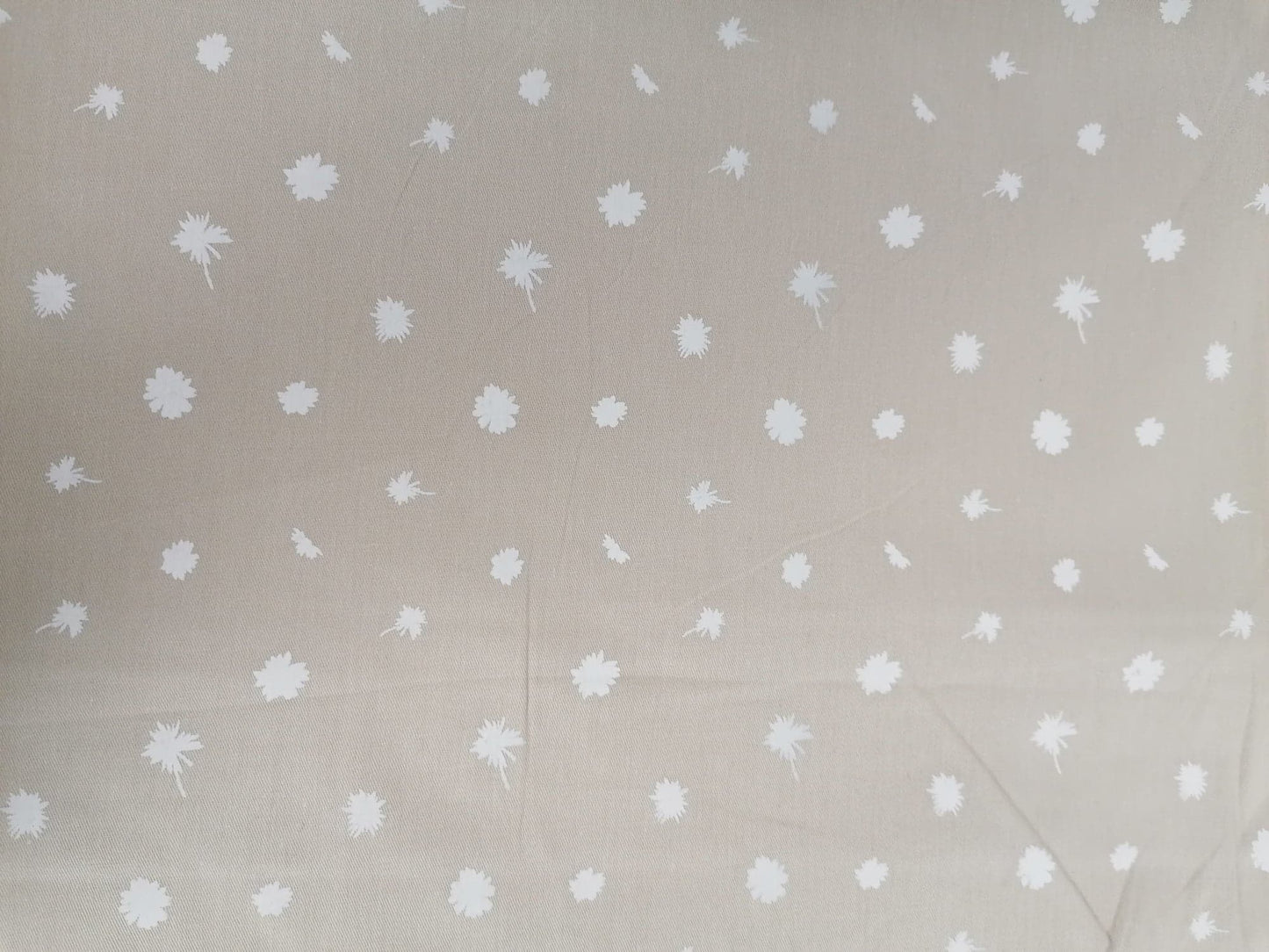 Printed Cotton Twill - Beige - 58" Wide - Sold By the Metre