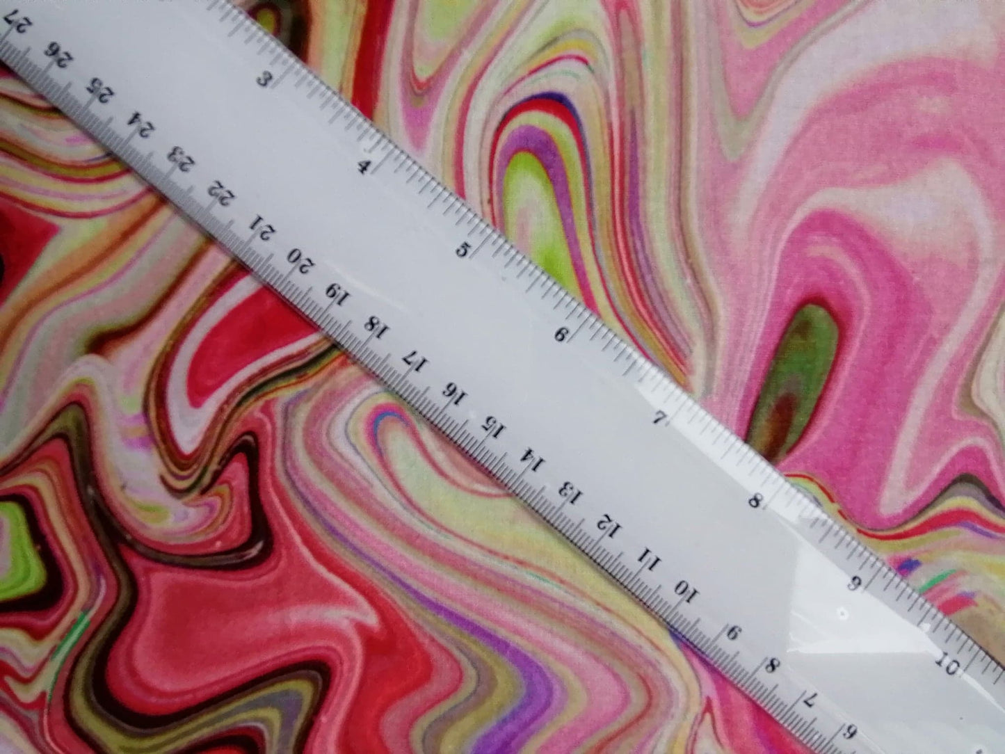 100% Cotton - Quilting and Crafting - Red/Pink/Lime/Purple/Cream - 44" Wide - Sold By the Metre
