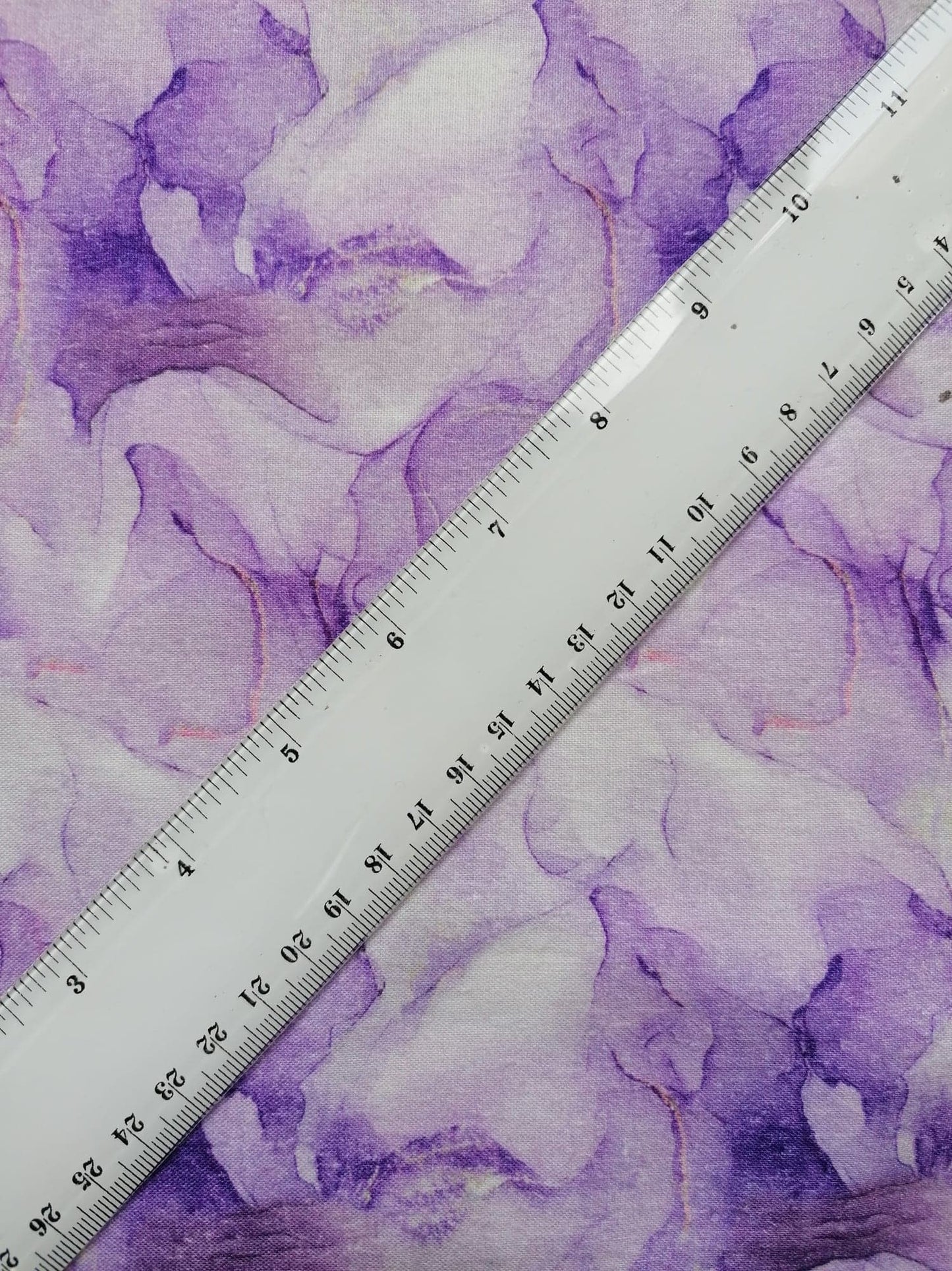 100% Cotton - Quilting and Crafting - Purple/Lilac/White/Yellow - 44" Wide - Sold By the Metre