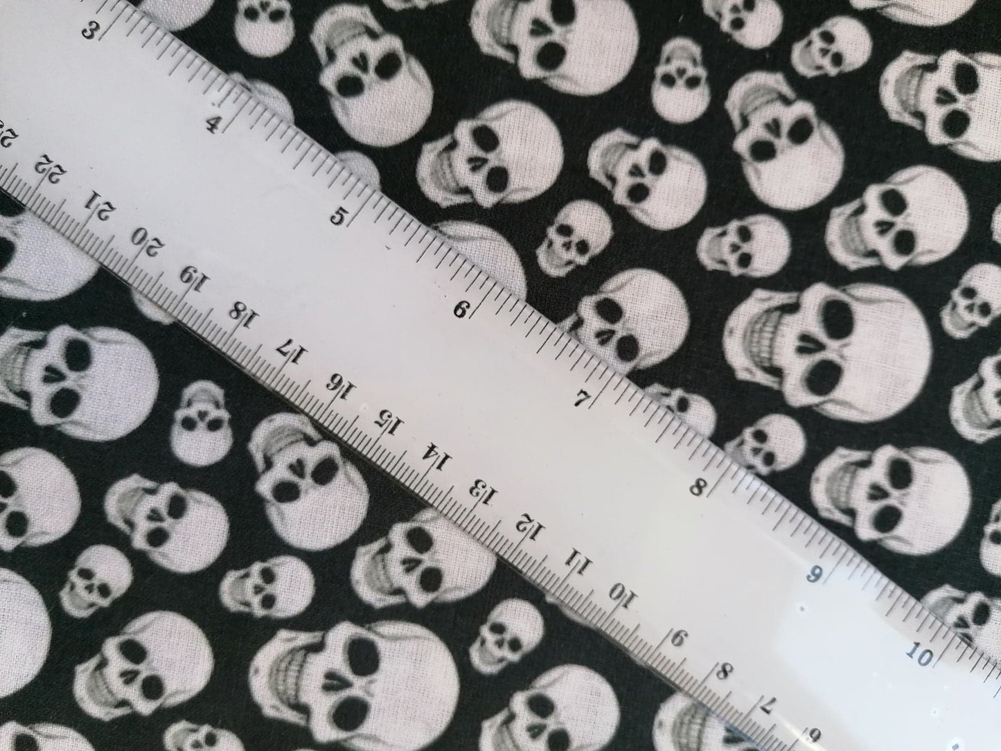 100% Cotton - Quilting and Crafting - Halloween - Black/White - 44" Wide - Sold By the Metre