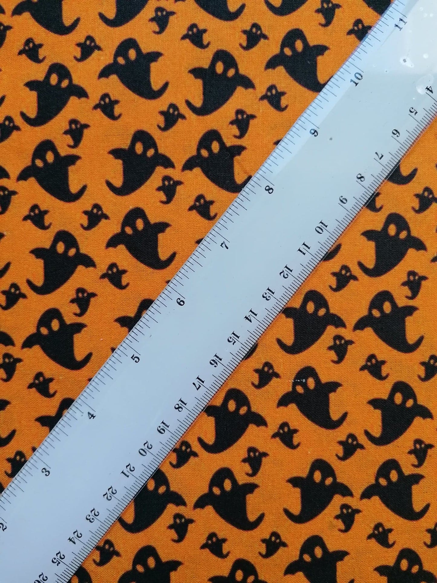 100% Cotton - Quilting and Crafting - Halloween - Orange/Black - 44" Wide - Sold By the Metre