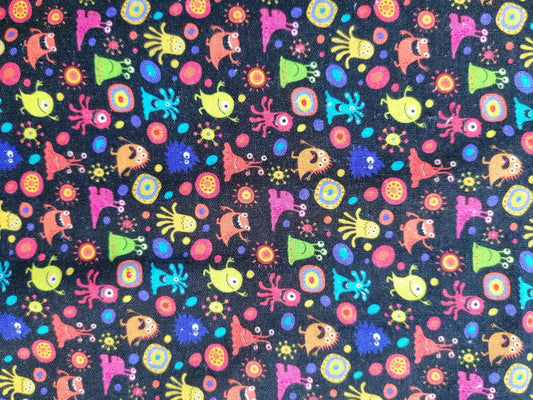 100% Cotton - Quilting and Crafting - Halloween - Multi-Coloured - 44" Wide - Sold By the Metre