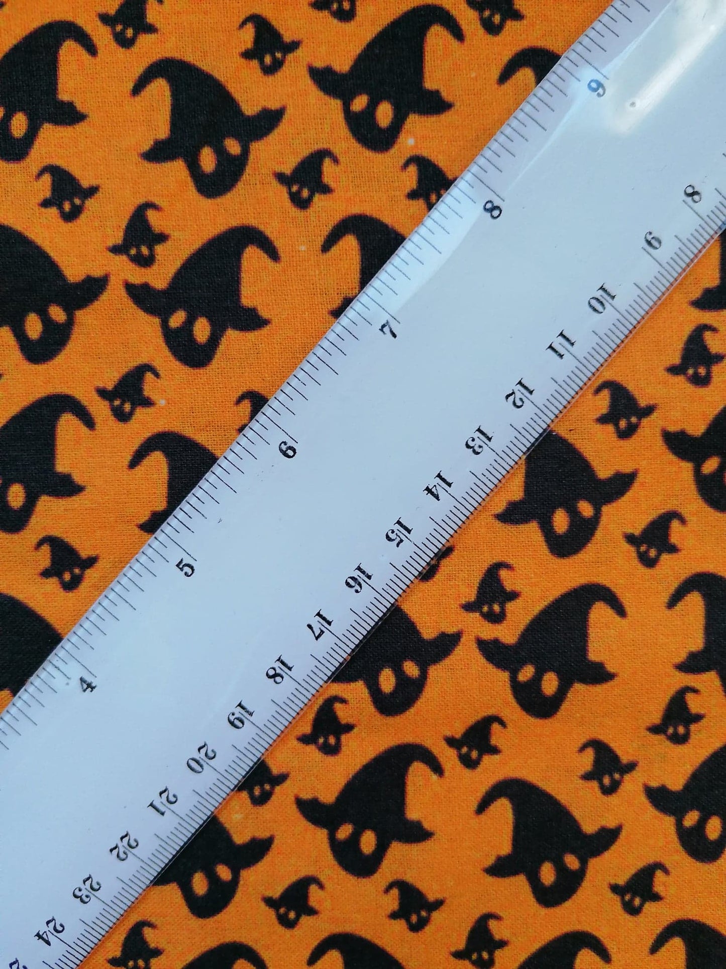 100% Cotton - Quilting and Crafting - Halloween - Orange/Black - 44" Wide - Sold By the Metre