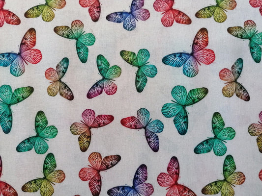 100% Cotton - Quilting and Crafting - Butterflies - 60" Wide - Sold By the Metre