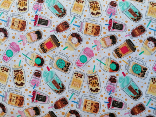 100% Cotton - Quilting and Crafting - Milkshakes - 60" Wide - Sold By the Metre