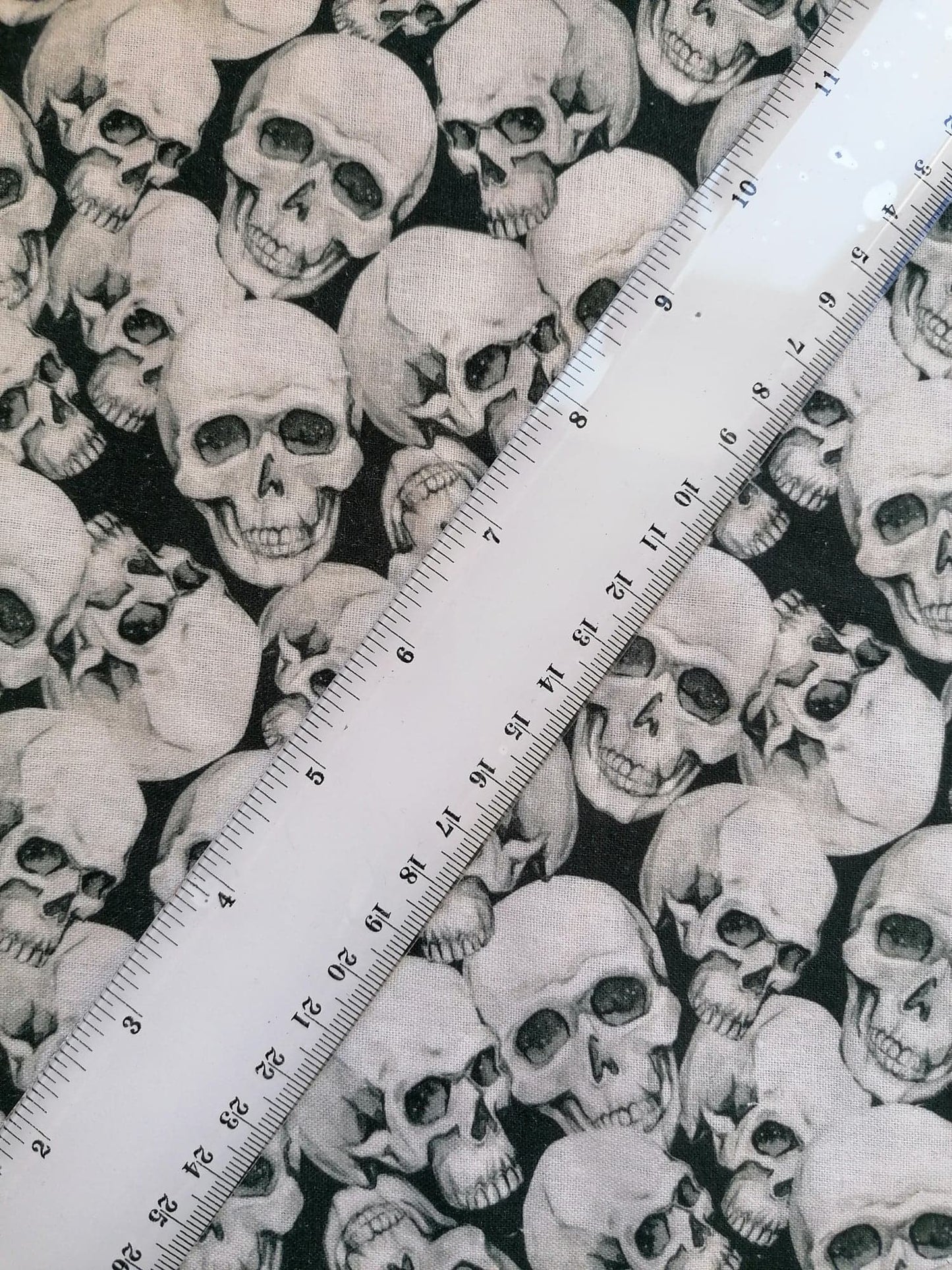 100% Cotton - Quilting and Crafting - Halloween - Black/White - 44" Wide - Sold By the Metre