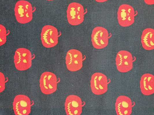 100% Cotton - Quilting and Crafting - Halloween - Brown/Orange - 44" Wide - Sold By the Metre