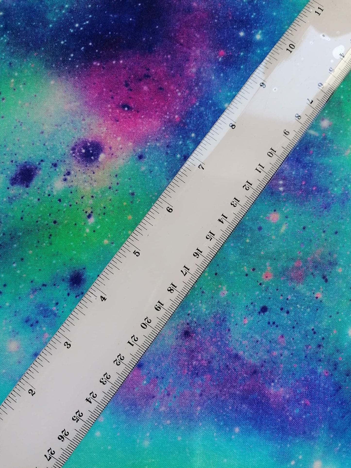 100% Cotton - Quilting and Crafting - Green/Purple/Blue - 60" Wide - Sold By the Metre