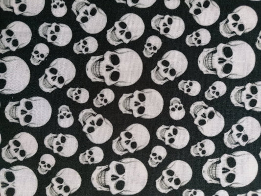 100% Cotton - Quilting and Crafting - Halloween - Black/White - 44" Wide - Sold By the Metre