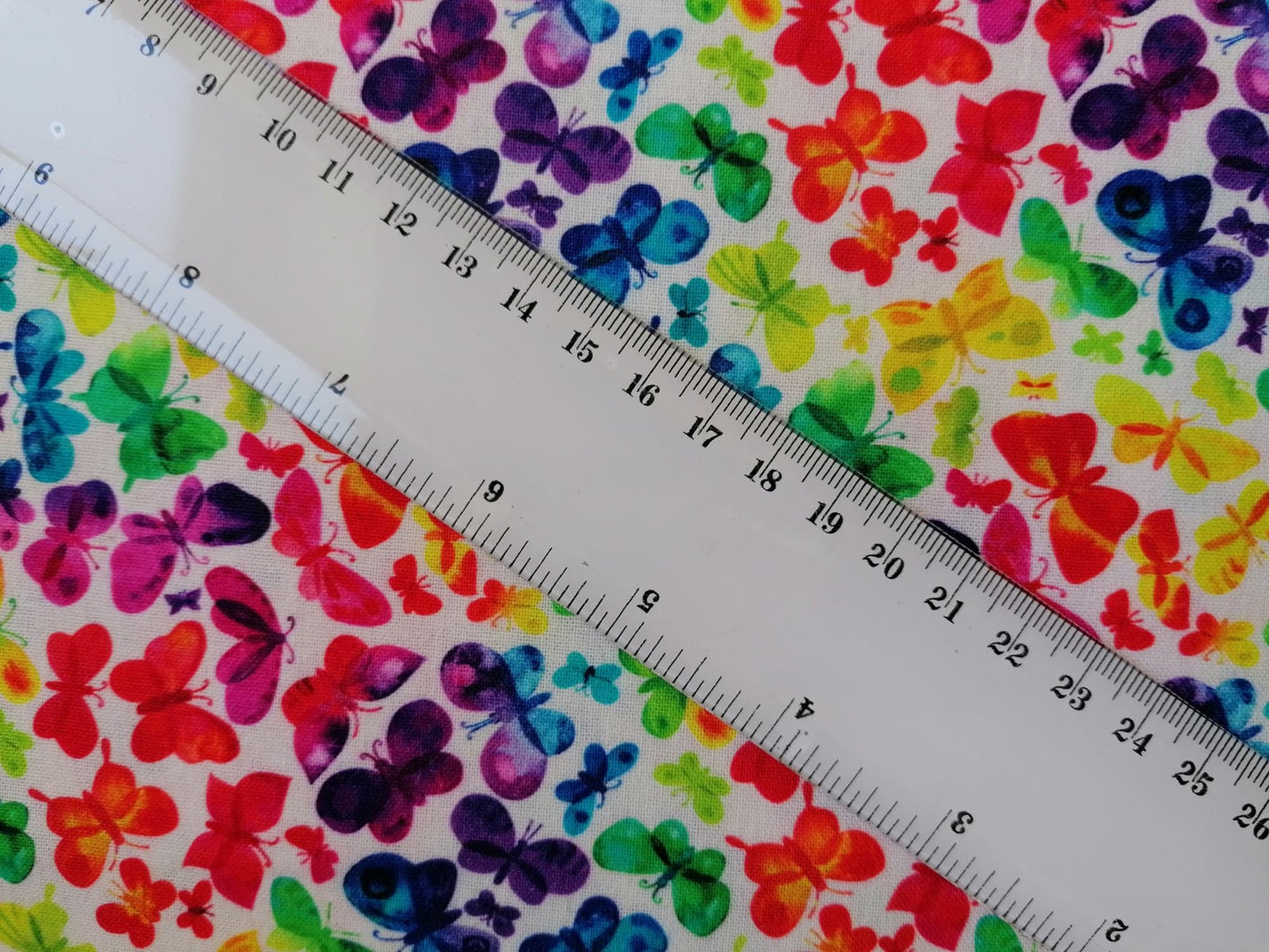 100% Cotton - Quilting and Crafting - Butterflies Multicoloured - 60" Wide - Sold By the Metre