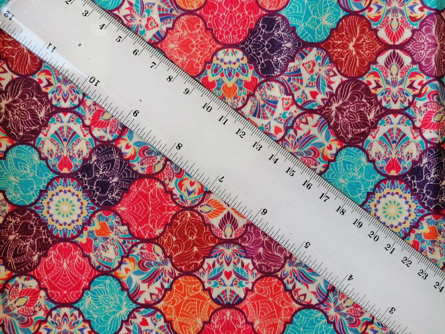 100% Cotton - Quilting and Crafting - Multicoloured Pattern - 60" Wide - Sold By the Metre