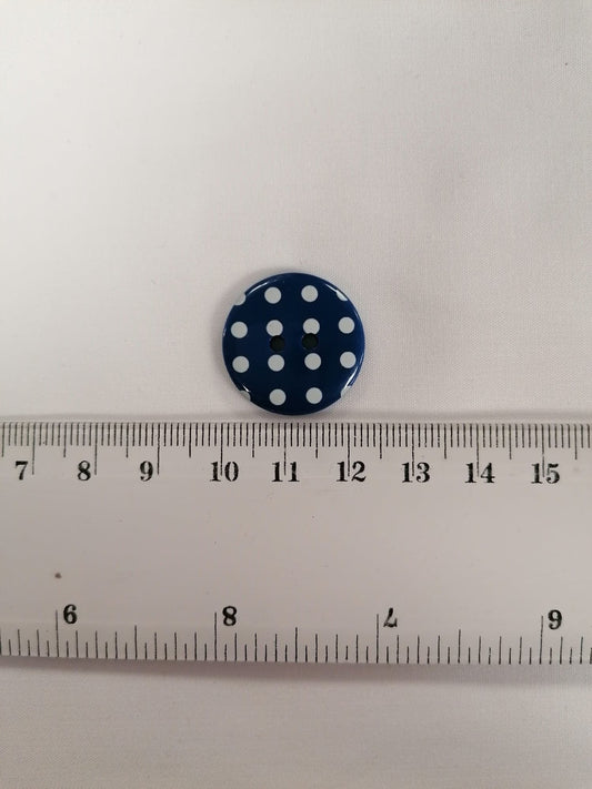 Polka Dot Buttons - Dark Blue/White