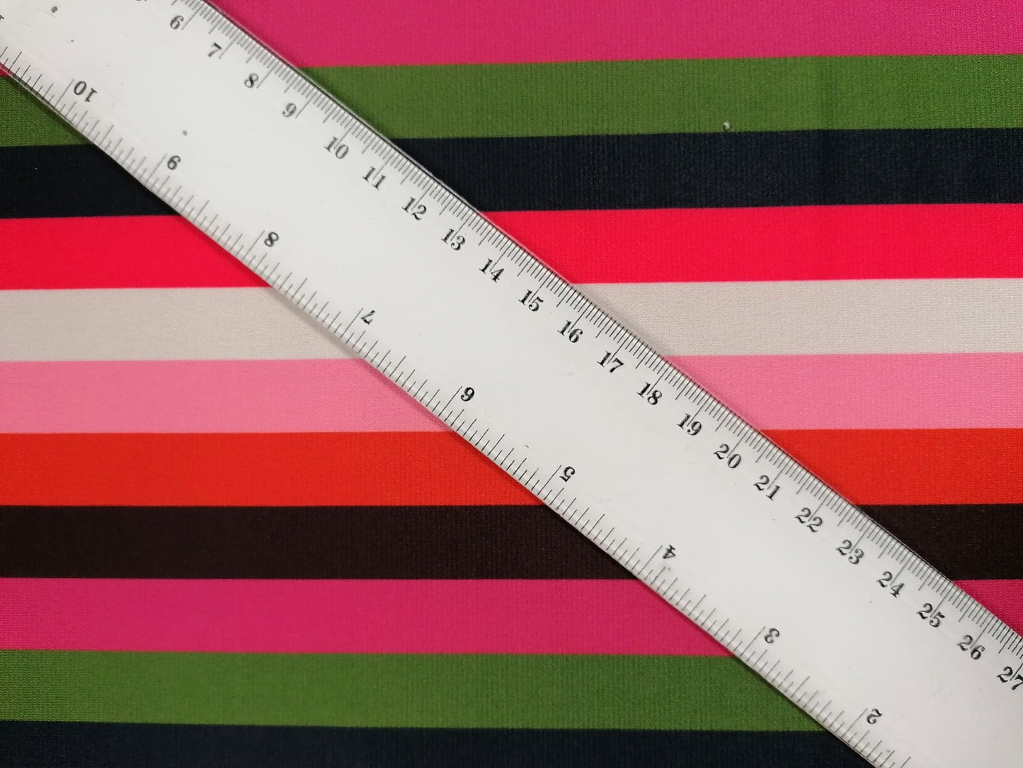 Poly Lycra - Stripe - Purple/Red/Pink/Blue/Orange - 59" Wide - Sold By the Metre