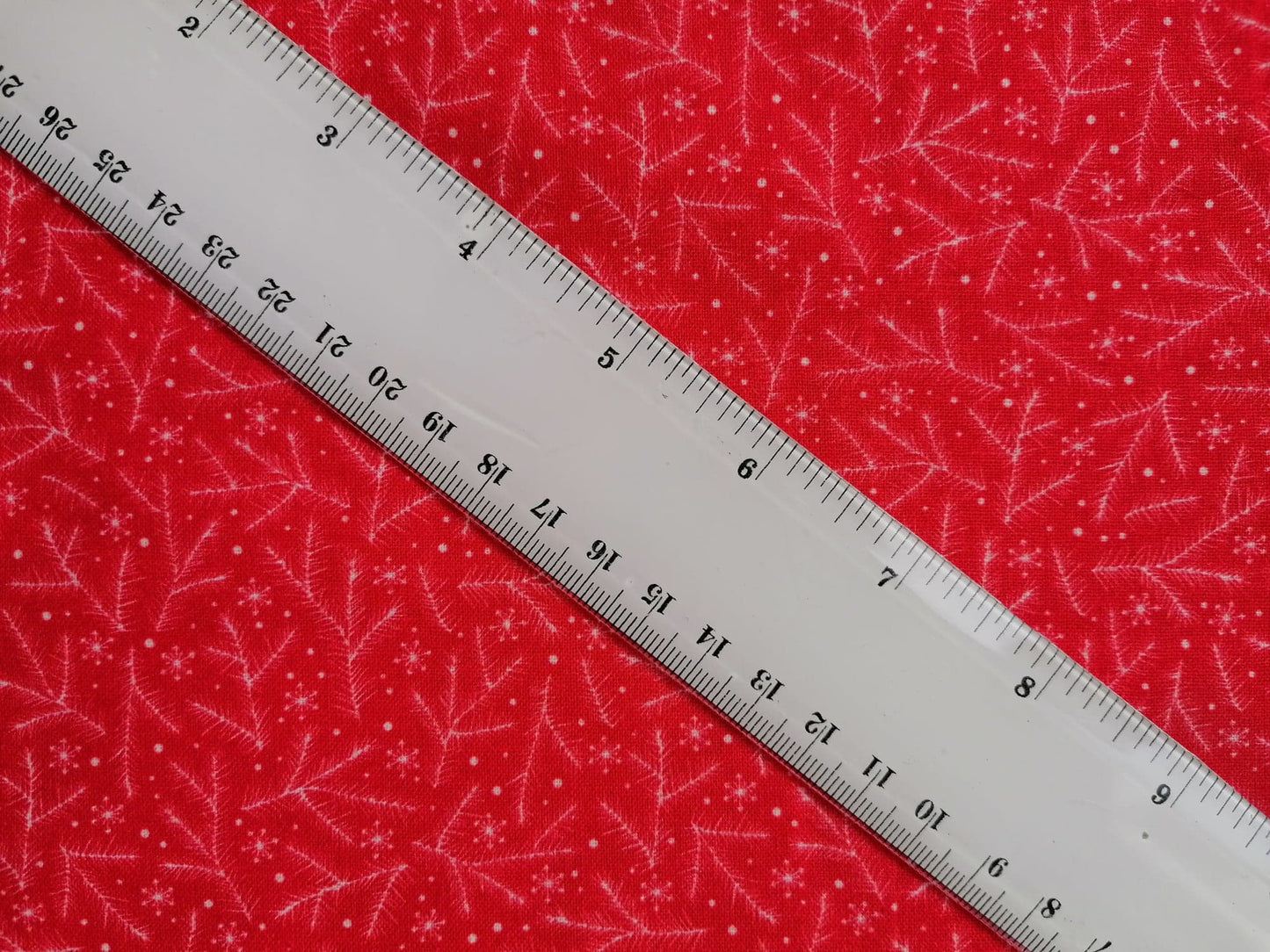 100% Cotton - Quilting and Crafting - Christmas - Red/White - 44" Wide - Sold By the Metre