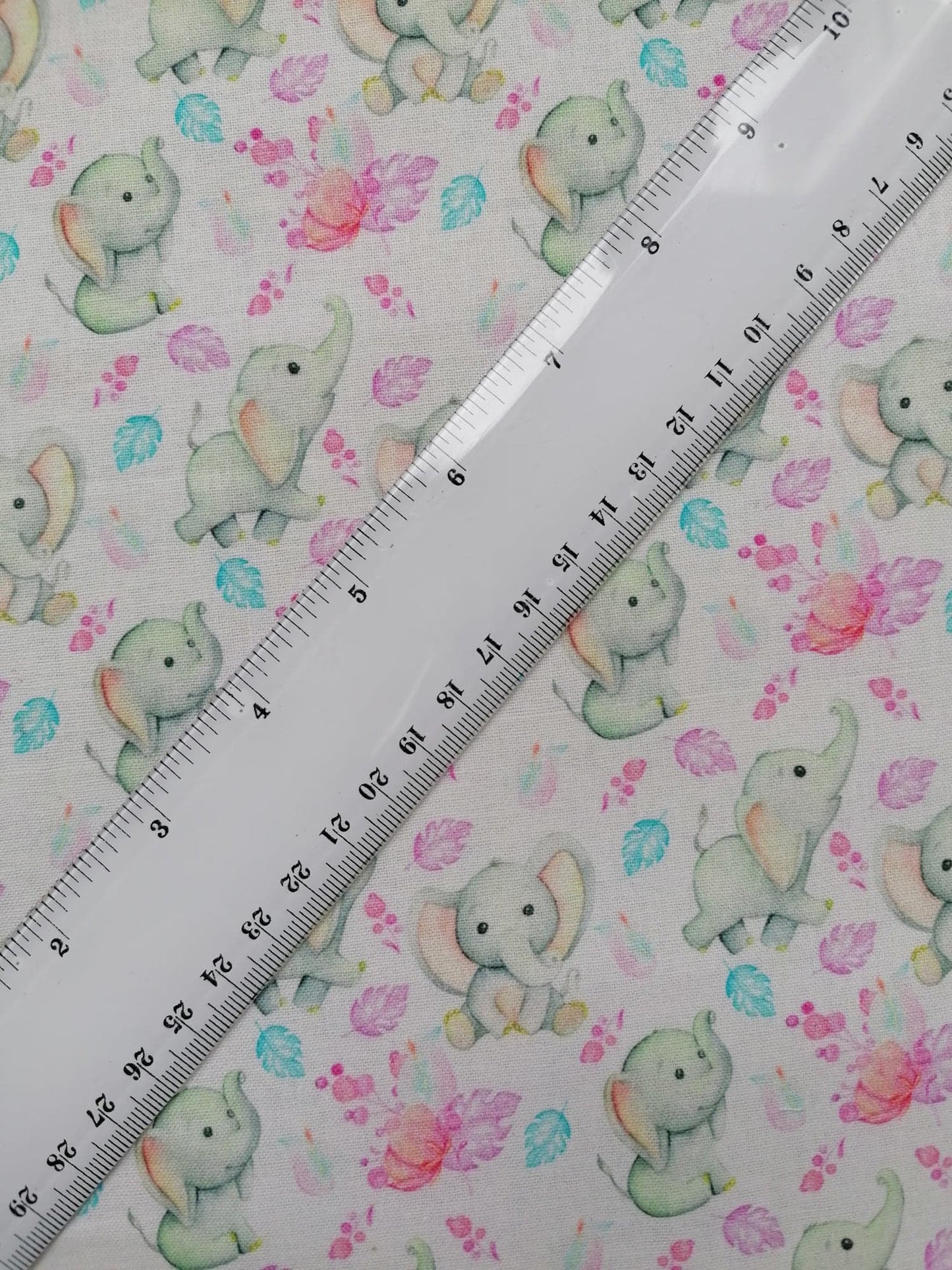 100% Cotton - Quilting and Crafting - Cream/Pink/Grey/Blue - 60" Wide - Sold By the Metre