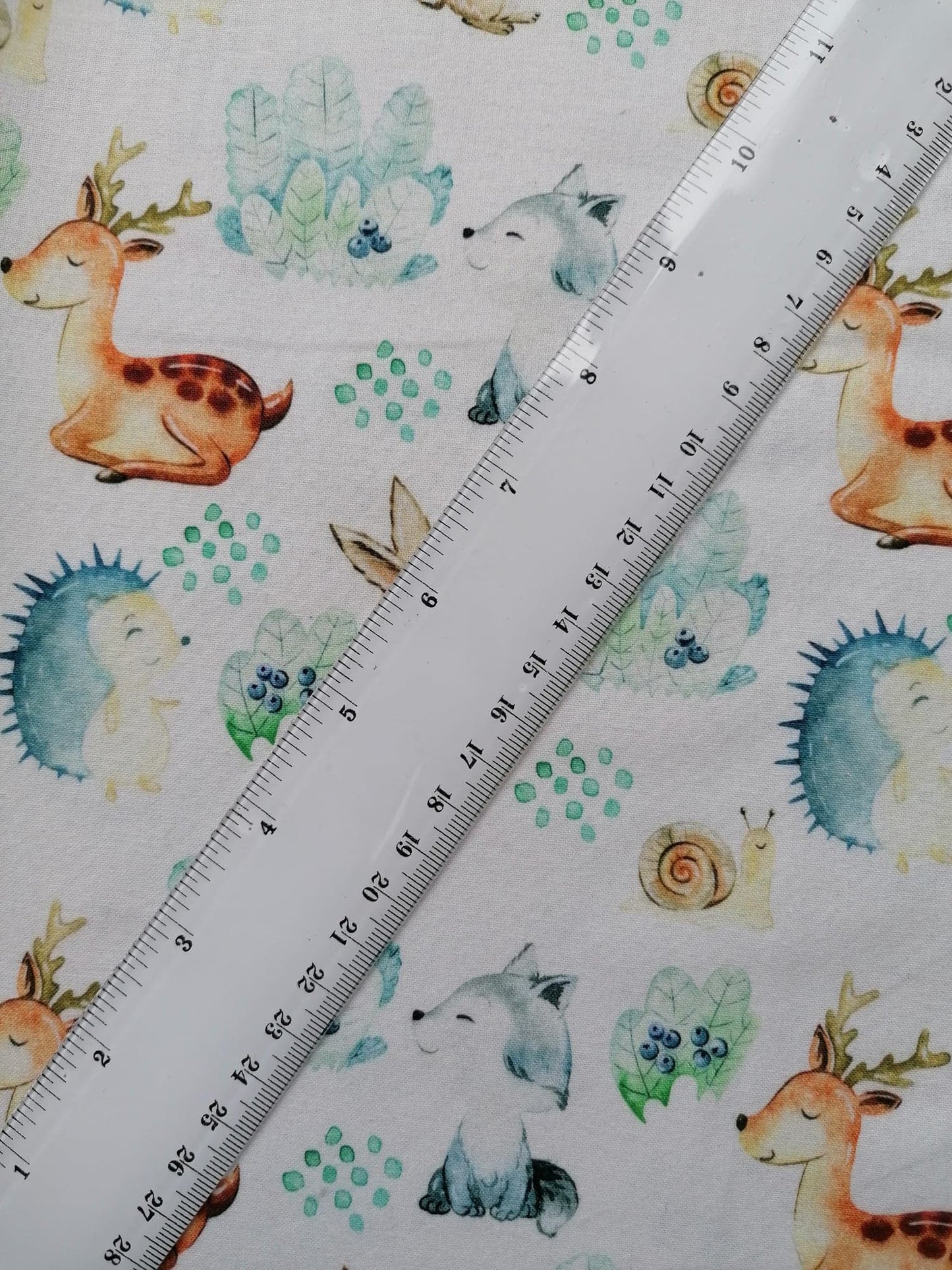 100% Cotton - Quilting and Crafting - Cream/Brown/Teal - 60" Wide - Sold By the Metre